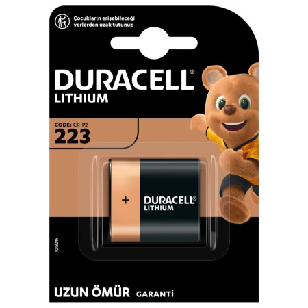 Duracell Özel Yüksek Güçlü Lityum 223 Fotoğraf Pili 6V (223 / CR-P2) - Thumbnail