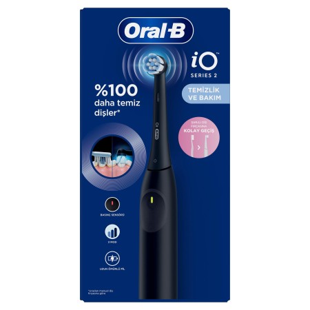 Oral-B iO 2 Şarjlı Diş Fırçası - Siyah - Thumbnail