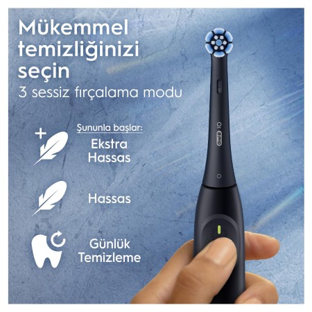 Oral-B iO 2 Şarjlı Diş Fırçası - Siyah, Seyahat Kabı ile - Thumbnail